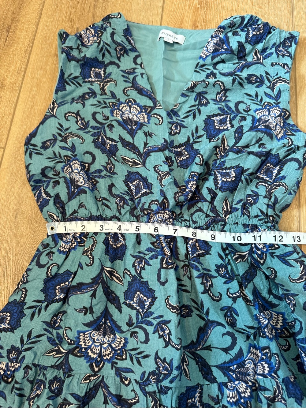 Evereve Women’s Georgia Mini Dress Teal multi Size Small - Picture 3 of 9